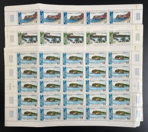 Comoros 1974 YT PA 62-64 sheet Mayotte landscapes coastlines palm trees ocean
