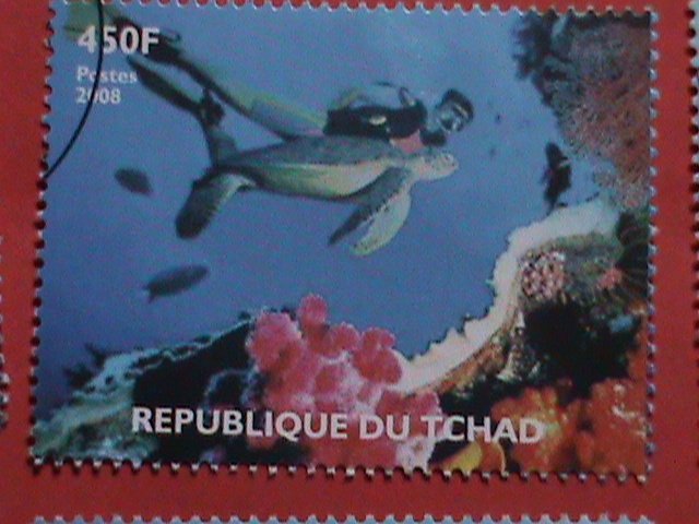CHAD STAMP 2008 SC# 1510 COLORFUL  JOURNEY TO UNDER WATER WORLD -HAYDEN HIRSCH