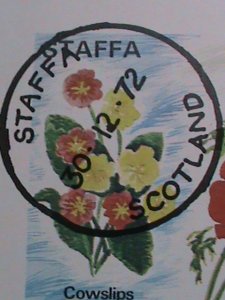 ​STAFFA-SCOTLAND-1972  ANEMONE & COWSLIPS LOVELY FLOWERS -IMPERF :CTO S/S  VF