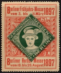 1897 Germany Poster Stamp Berlin International Spring And Autumn Fair