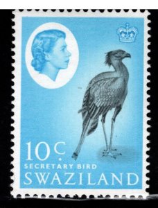 Swaziland Scott 100 MH* From 1962  QE2 set Secretary Bird