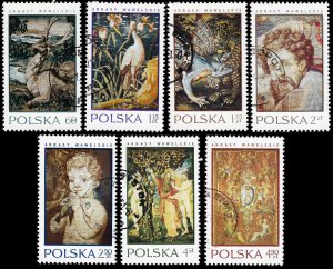 Poland 1970 Sc 1772-78 U cto vf  Tapestries of Wawel Castle