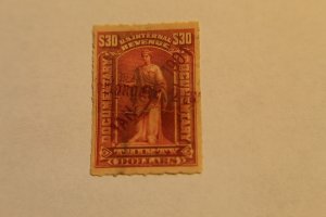 US R177  SCARCE STAMP   TORN ACROSS CENTER  HINGE REATTACHED.  STALL ATTRACTIVE