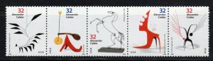 THE ART OF ALEXANDER CALDER ** Vintage U.S. Postage Stamps Strip Of 5