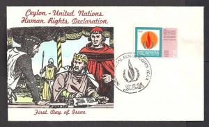 Ceylon 420 Human Rights 1968 U/A FDC 