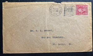 1914 Veracruz USA Occupation Invasion USS Cover To St Louis MO