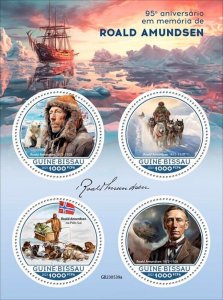 Guinea-Bissau - 2023 Explorer Roald Amundsen - 4 Stamp Sheet - GB230539a