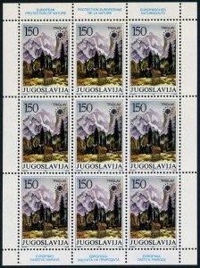 Yugoslavia 1835-1836 sheets,MNH.Michel 2206-2209 klb. Nature Protection,1987.