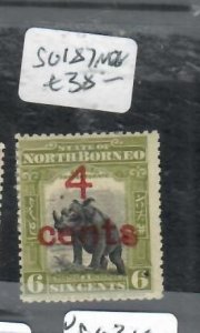 NORTH BORNEO  4C/6C   RHINO      SG 187   MOG           P0514H