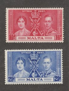 Malta, stamp, scott#189-190, mint, hinged, pair,