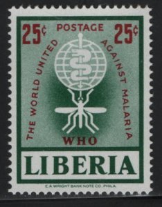 LIBERIA, 402, MNH, 1962, Malaria Eradication Emblem