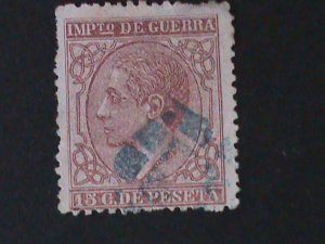 ​CUBA-WAR TAX STAMP- USED -VF-VERY OLD RARE-LAST ONE-RARE SCOTT NOT LISTED