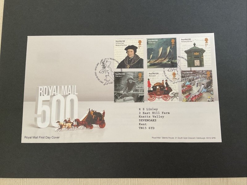 2016 Royal Mail 500 Set on Royal Mail First Day Cover + Talents House Edin S/H/S