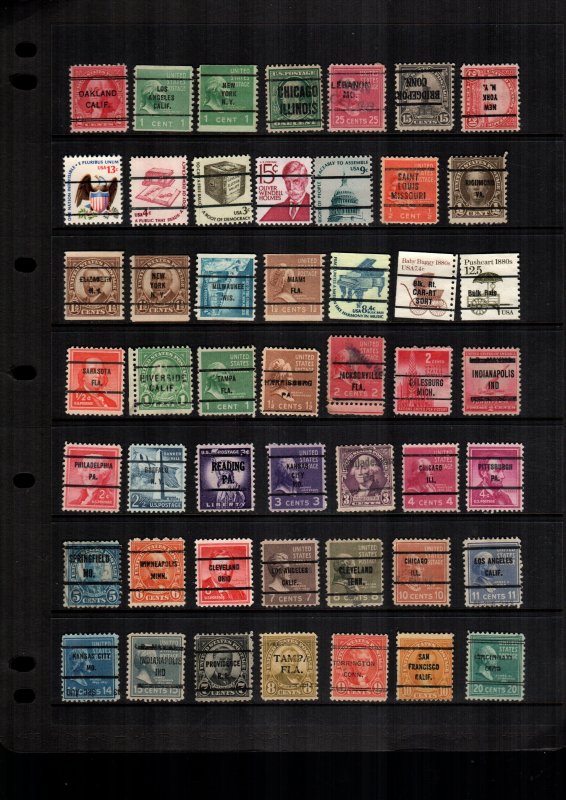 United States 49 used lot precancel precanceled