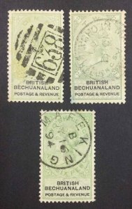 MOMEN: BECHUANALAND SG #15-17 1888 USED £153 LOT #64077