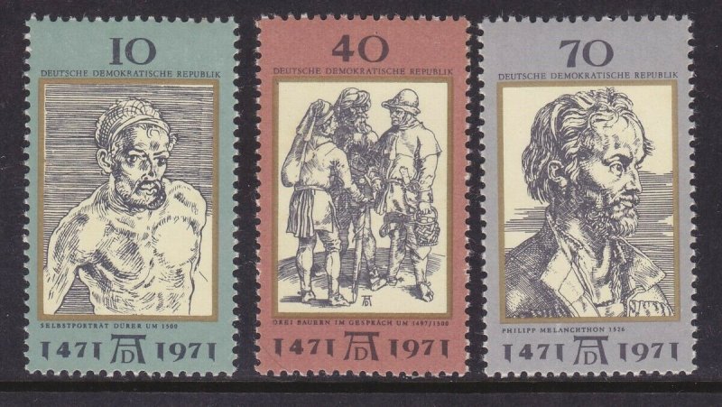 Germany DDR 1298-1300 MNH 1971 Albrecht Dürer Painter Death Anniversary Set