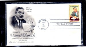 #1875 15 CENT WHITNEY M. YOUNG JR. #6 ENVELOPE FDC 1/31/81 UNUSED MINT NH a