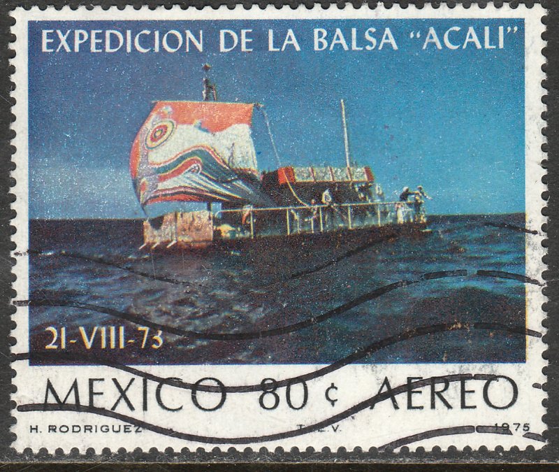 MEXICO C458 Transatlantic voyage of Acali raft USED. F-VF. (1313)