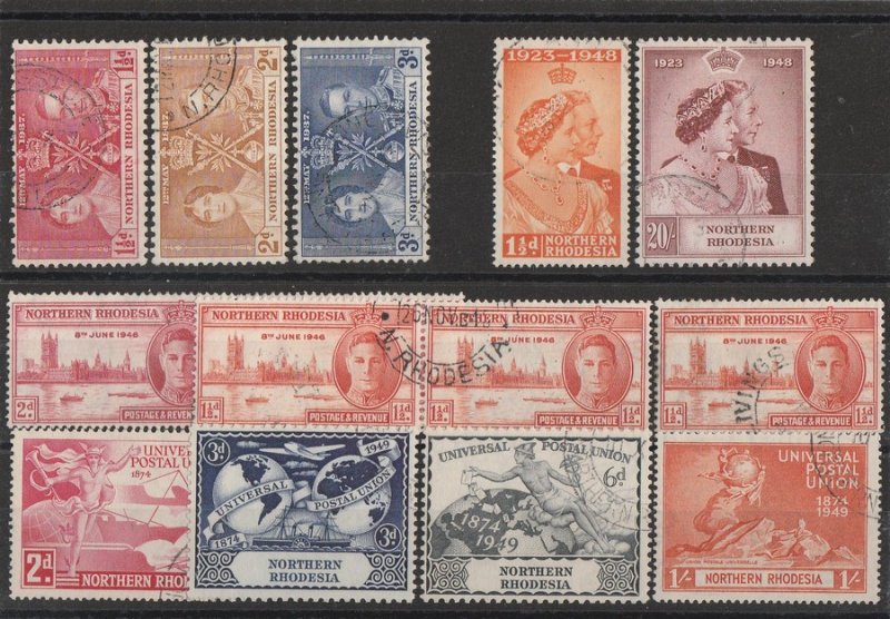 NORTHERN RHODESIA : 1937-49 KGVI Omnibus all sets.