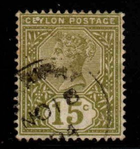 CEYLON Scott 136 Used Queen Victoria stamp