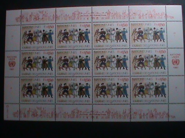 ​UNITED NATION-1987-SC#159 UNITED NATION DAY-VARIOUS OCCUPATION MNH SHEET-VF