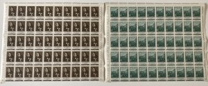 Vatican City 1965 #414-5 Part Sheet(50), St. Benedict & Abbey, **MNH**, CV $25