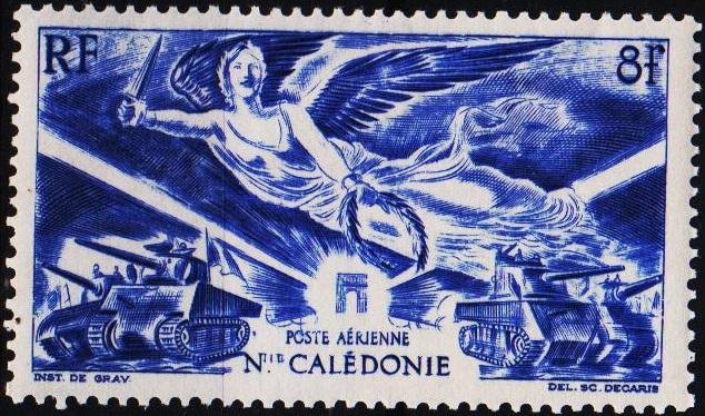 New Caledonia. 1946 8f S.G.299 Mounted Mint