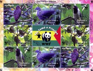 Sao Tome & Principe 2005 WWF Endangered Birds Sheet CTO Fine Used