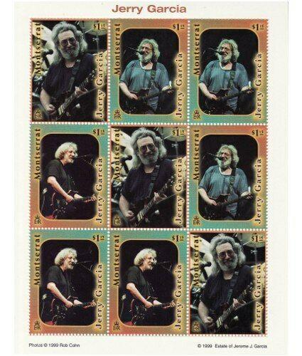 Montserrat - Jerry Garcia 9 Stamp  Sheet  976-8