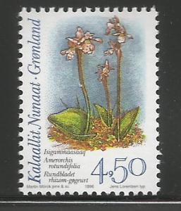 GREENLAND 281, ORCHIDS, AMERORCHIS ROTUNDIFOLIA, MINT NEVER HINGED, 1995-96