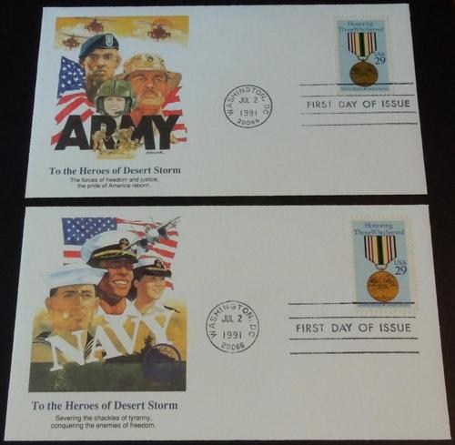 2551 FDC Desert Shield/Storm U/A Fleetwood set of 5