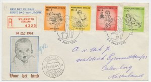Registered cover / Postmark Netherlands Antilles 1961 Children