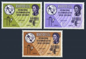 Rhodesia 200-202, MNH. Michel 1-3. ITU-100, 1965. Communication equipment.