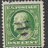 US #331 1c Franklin,green (U) CV $0.40