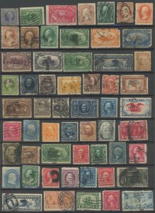 USA - 2 pages of higher value used space fillers - mostly faulty