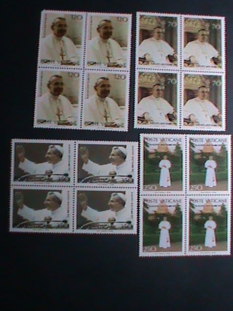 ​VATICAN CITY-1978 SC# 641-4 POPE JOHN PAUL I  MNH BLOCK OF 4 STAMPS-VERY FINE