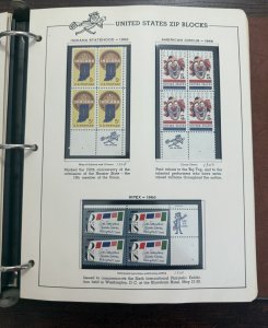 US Postage Stamp ZIP Block Album - 1964 thru 1974