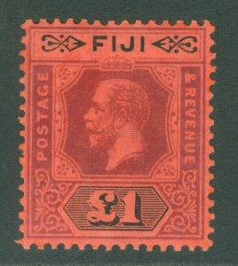 SG 137 Fiji 1912-23. £1 purple & black/red. Very lightly mounted mint CAT £275