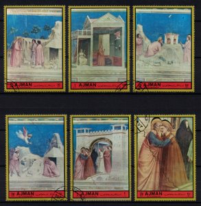 AJMAN 1972 - Paintings by Giotto / complete set
