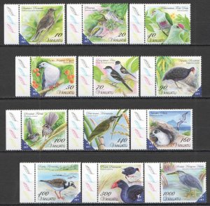 Ft088 2012 Vanuatu Birds Fauna #1464-75 Set Mnh