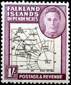 Falkland Islands Dependencies #1L1-1L8, Complete Set(8), 1946, Never Hinged