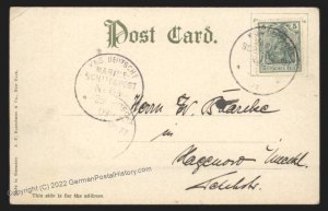 Germany 1909 Navy SMS Bremen MSP64 Feldpost Cover Newport News Americas S 107491