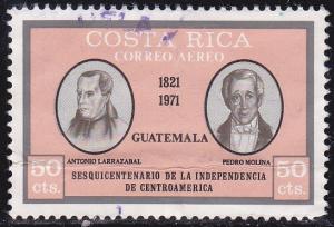 Costa Rica #C528 Stamp 1971 Independence Leaders 50c. Used .