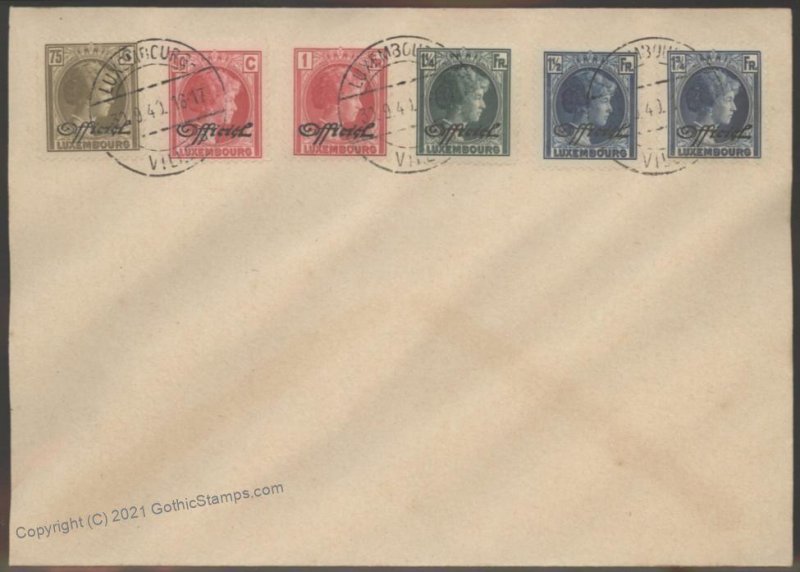Germany 1940 WWII Occupied Luxemburg Luxembourg Souvenir Cover G101907