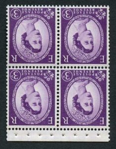 SB91a 3d Wmk Edward Inverted Booklet Pane of Four Good Perfs U/M (b) 