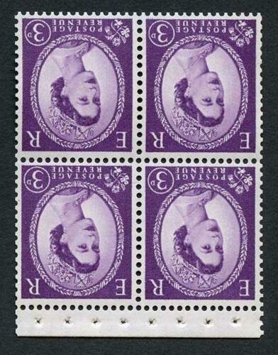 SB91a 3d Wmk Edward Inverted Booklet Pane of Four Good Perfs U/M (b) 