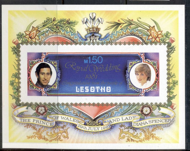 Lesotho 1981 Royal Wedding Charles & Diana MS IMPERF MUH