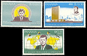 Panama 473-473B, MNH, 3rd Death Anniversary of J.F. Kennedy