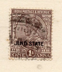 India Jhind 1927-37 Early Issue Fine Used 1a. Optd 272902