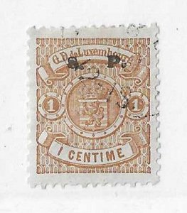 Luxembourg Sc #040  1c yellow brown used VF